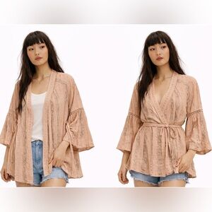 Free People New Romantics Boho Kimono Wrap Top